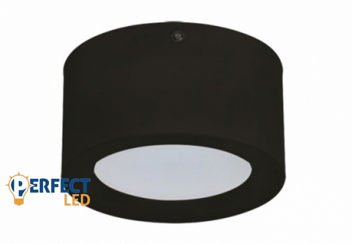Strühm Sandra 10 W-os ø140 mm fekete színű kerek natúr fehér mennyezeti lámpa