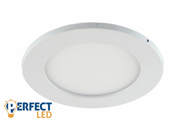 Strühm Slim Iron 6 W-os süllyesztett natúr fehér fehér színű kör alakú LED-es mennyezetlámpa