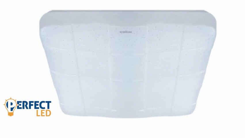 Strühm Sparta LED 36W-os 430X430mm négyzet alakú natúr fehér mennyezeti lámpa IP44-es védettségű