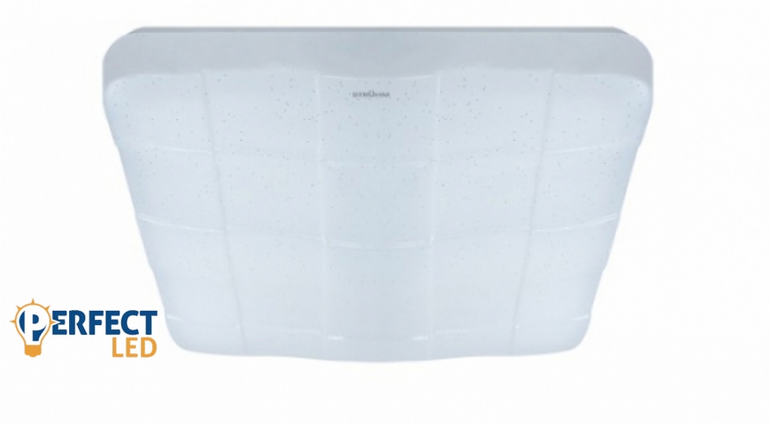 Strühm Sparta LED 48W-os 530X530mm négyzet alakú natúr fehér mennyezeti lámpa IP44-es védettségű
