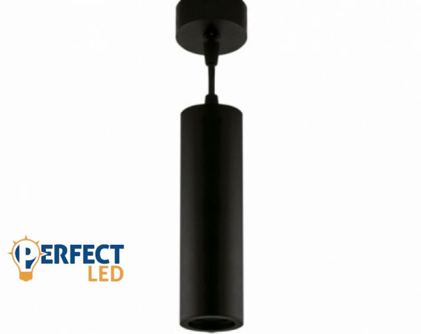 Strühm Wespa henger alakú GU10 foglalatú fekete színű ø60 mm függesztett lámpa