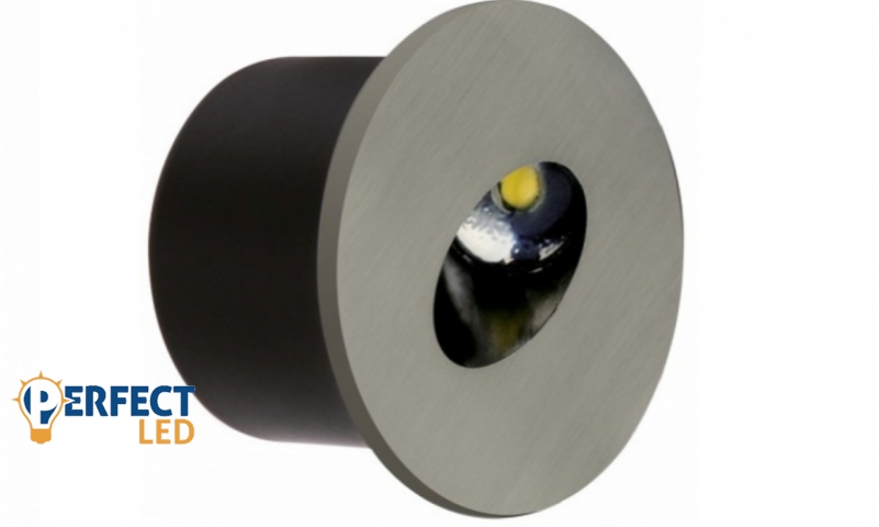 Strühm Yakut kör alakú natúr fehér matt króm beltéri LED-es lépcső világítás