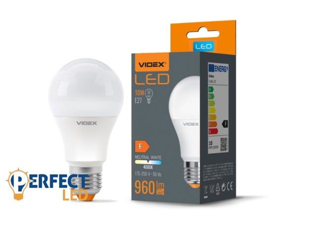 Videx A60 LED izzó 10 W-os natúr fehér E27-es foglalattal