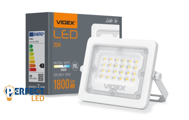 Videx Luka 20 W-os natúrfehér LED reflektor