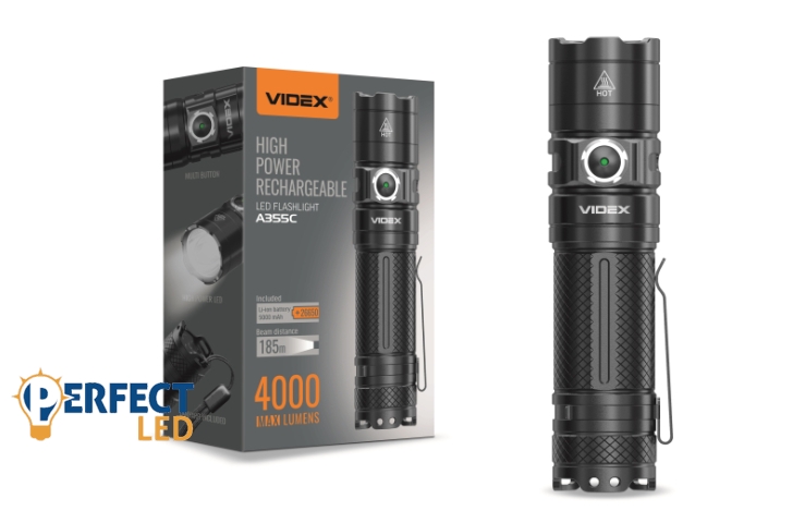 VIDEX Hordozható LED zseblámpa A355C