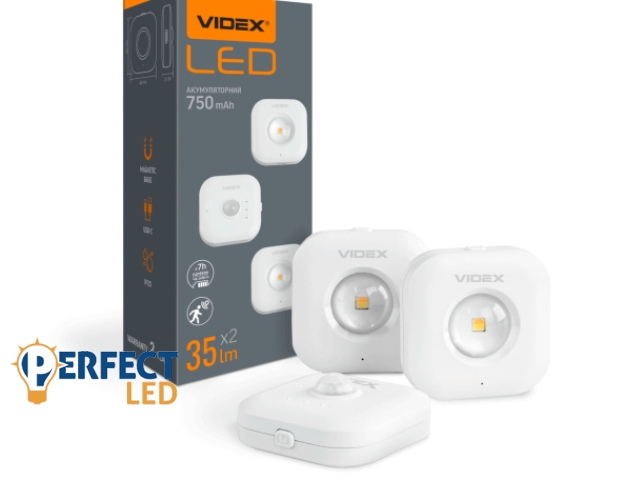 Videx 2 db LED-es lámpa mágneses hátlappal és mozgásérzékelővel 3000-6500K