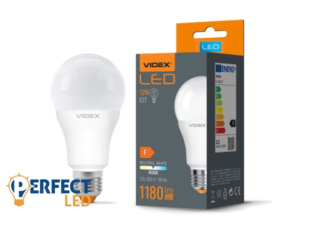 Videx A60 LED izzó 12 W-os natúr fehér E27-es foglalattal
