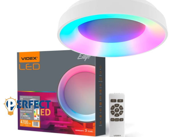 Videx EDGE 72 W-os RGB fehér LED távirányítós mennyezeti lámpa