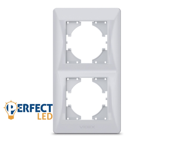 Videx Binera ezüst színű dupla függőleges keret (12/96)