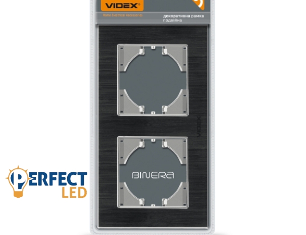 Videx Binera fekete színű alumínium dupla vízszintes keret