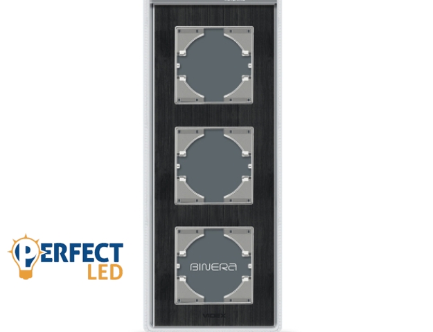 Videx Binera fekete színű alumínium hármas függőleges keret (6/48)