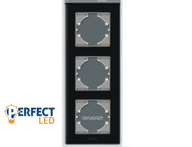 Videx Binera fekete színű hármas függőleges üvegkeret (6/48)