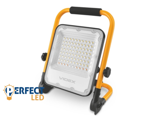 Videx F2e 50 W-os akkumulátoros natúrfehér LED reflektor