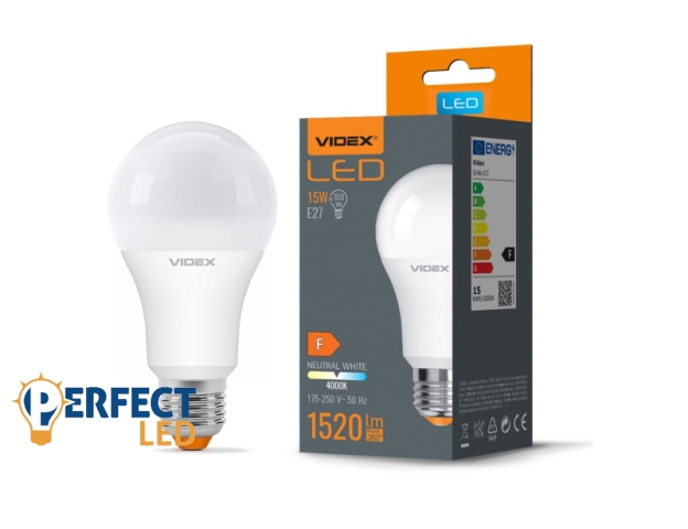 Videx A65 LED izzó 15 W-os natúr fehér E27-es foglalattal