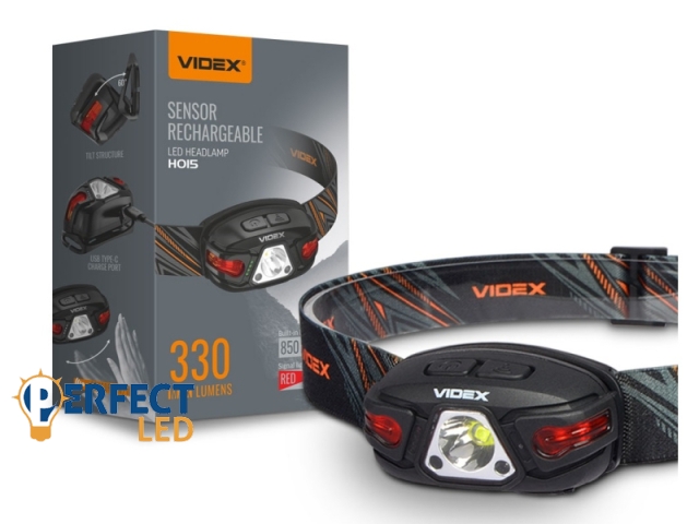 Videx LED Fejlámpa natúrfehér újratölthető akkumulátorral H015