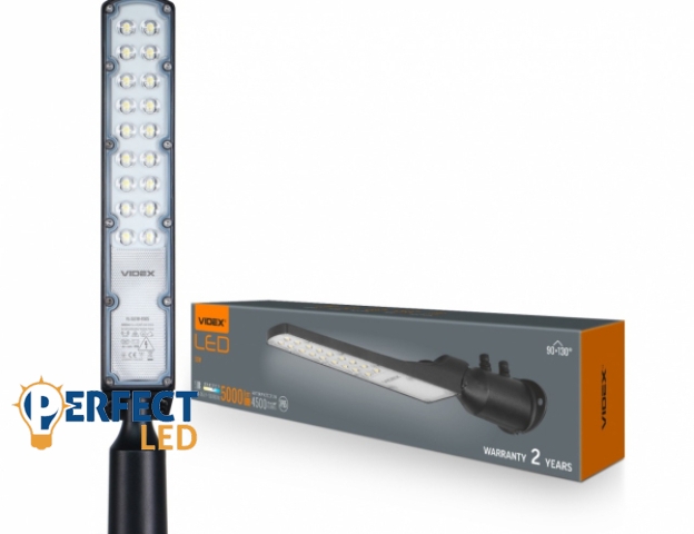 Videx LED forgatható 100 W-os fekete színű LED utcai lámpa 5000K IP65