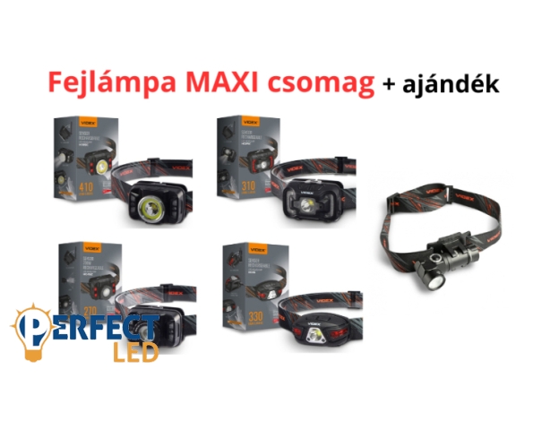 Videx Maxi Fejlámpa csomag