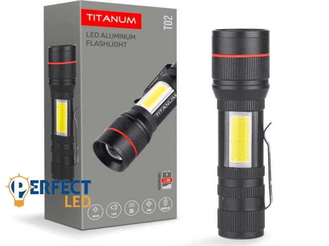Videx TITANUM hordozható LED zseblámpa 6500K 200lm TLF-T02