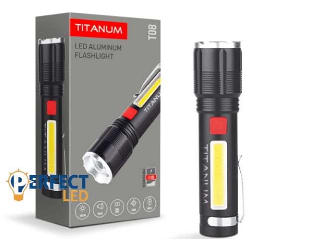 Videx TITANUM hordozható LED zseblámpa 6500K 700lm TLF-T08