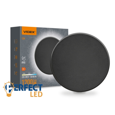 Videx WL03 LED fali lámpa 12W IP65 3000K-4000K-6500K Fekete