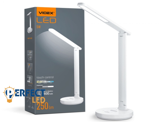 Videx újratölthető asztali lámpa 1800-5000K USB csatlakozóval